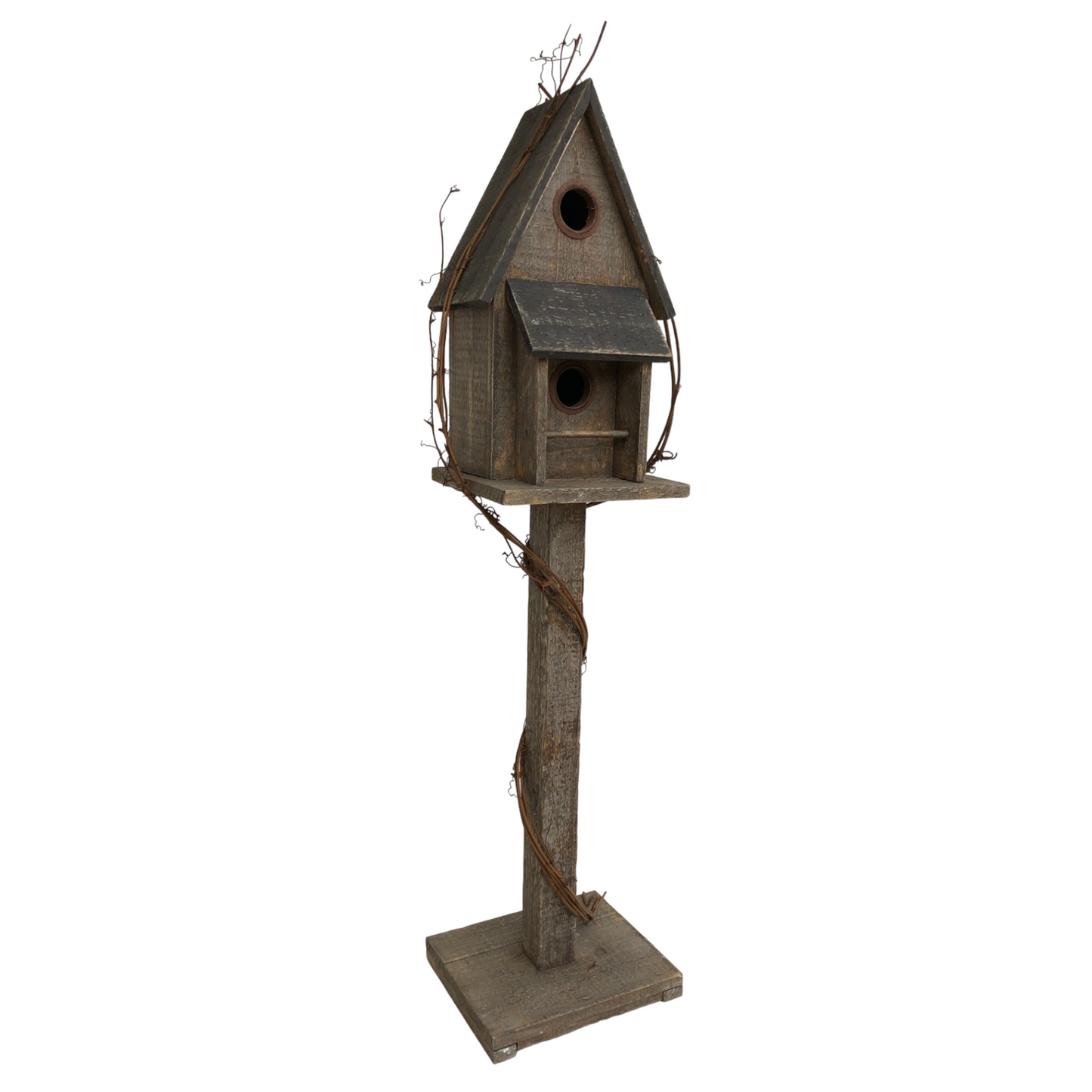 Vintage Washed Brown Birdhouse