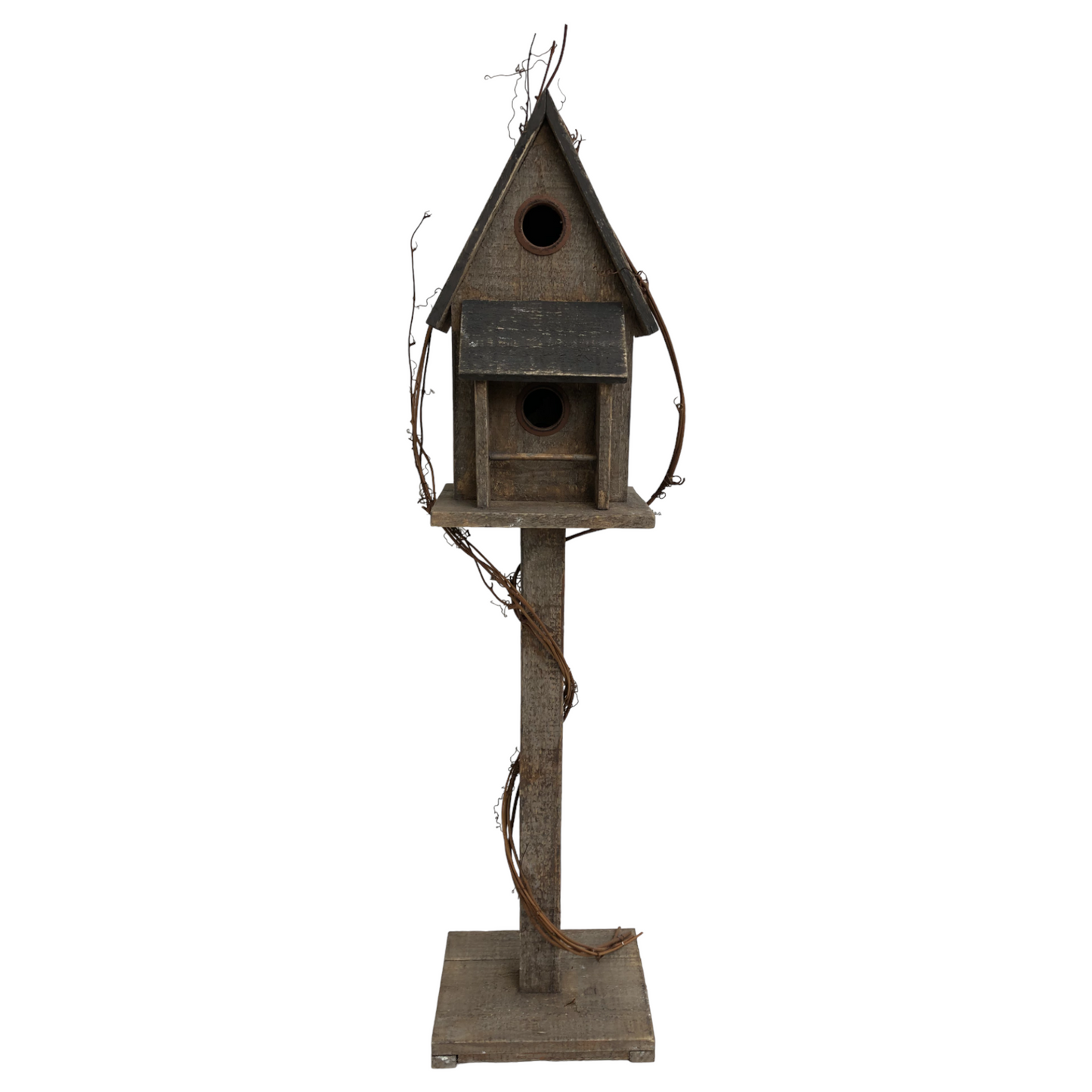 Vintage Washed Brown Birdhouse