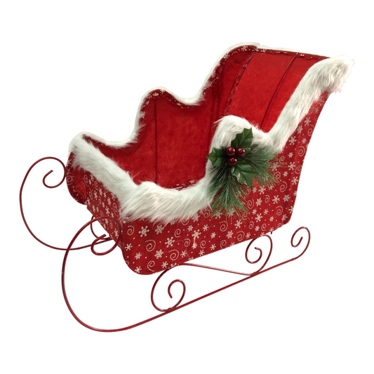 Foldable Christmas Decorative Sleigh Gift/Wine Basket