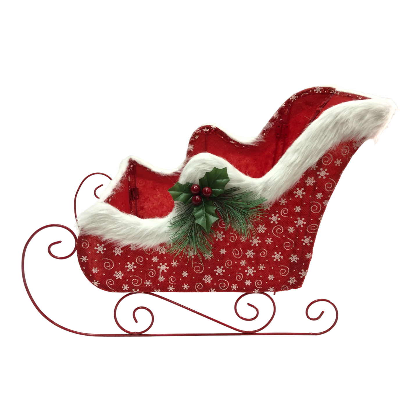 Foldable Christmas Decorative Sleigh Gift/Wine Basket