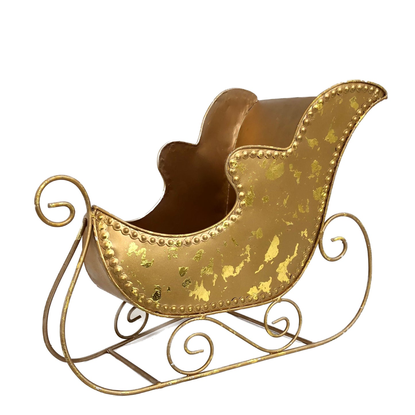 Decorative Gold Metal Sleigh Decoration