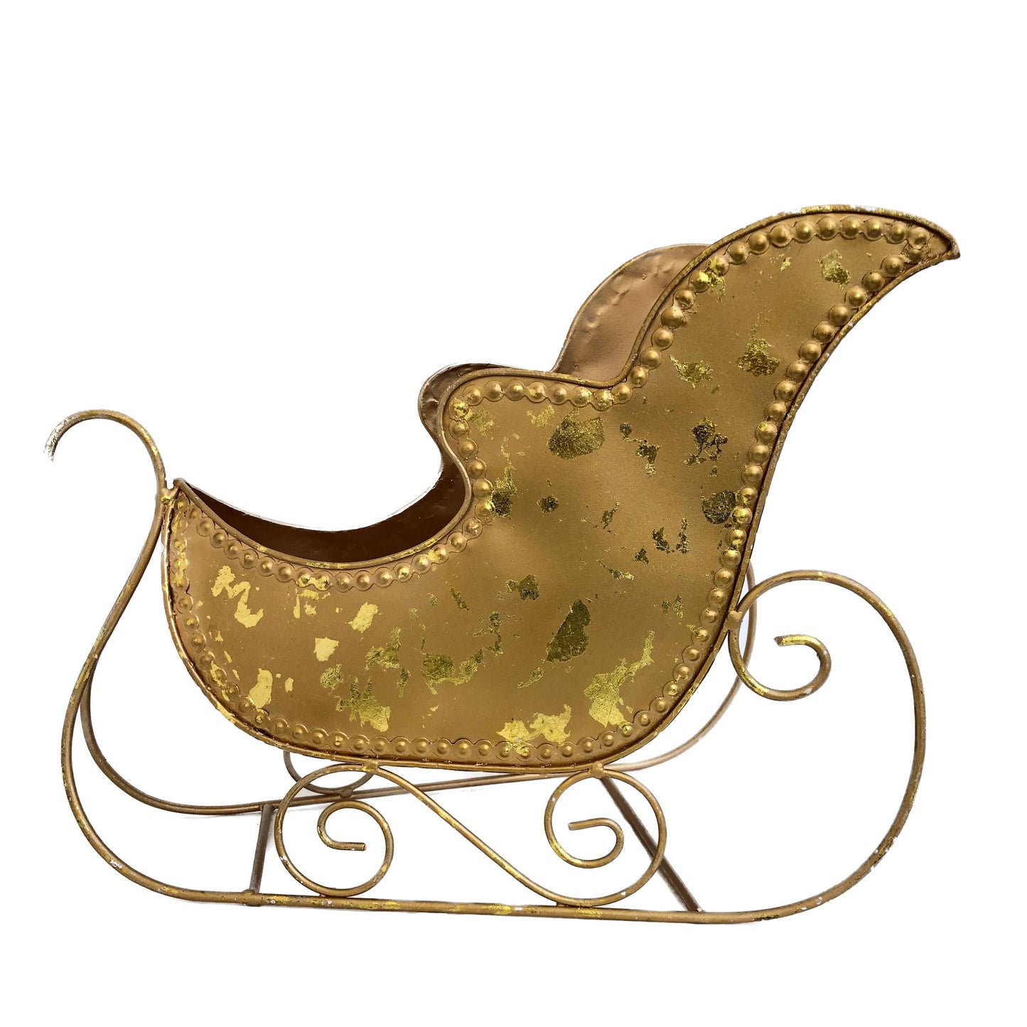 Decorative Gold Metal Sleigh Decoration