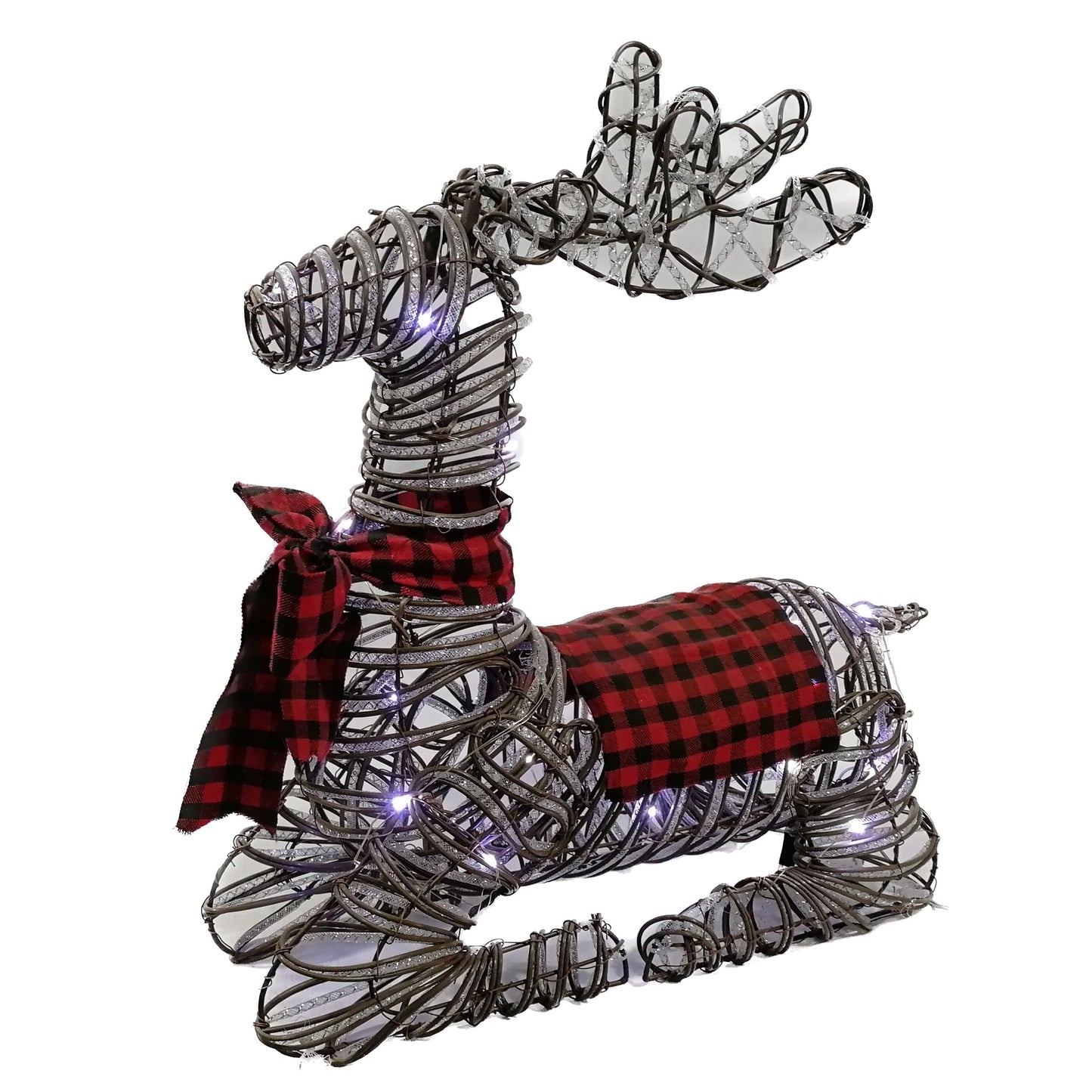 Lighted Christmas Deer Set Outdoor Decor with LED Lights