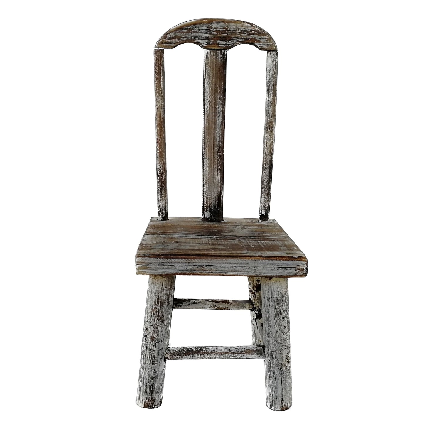 Vintage Wooden Washed White Chair Decor