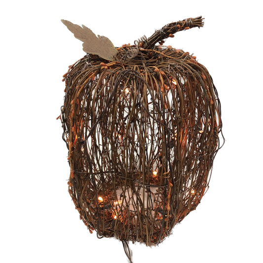 Rattan Woven Lighted Pumpkin