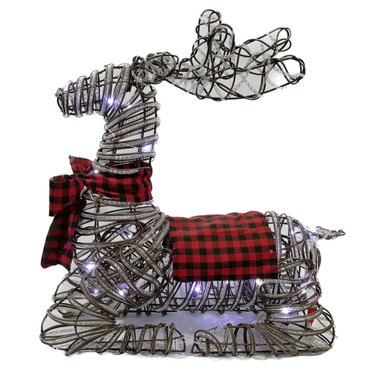 Lighted Christmas Deer Set Outdoor Decor with LED Lights