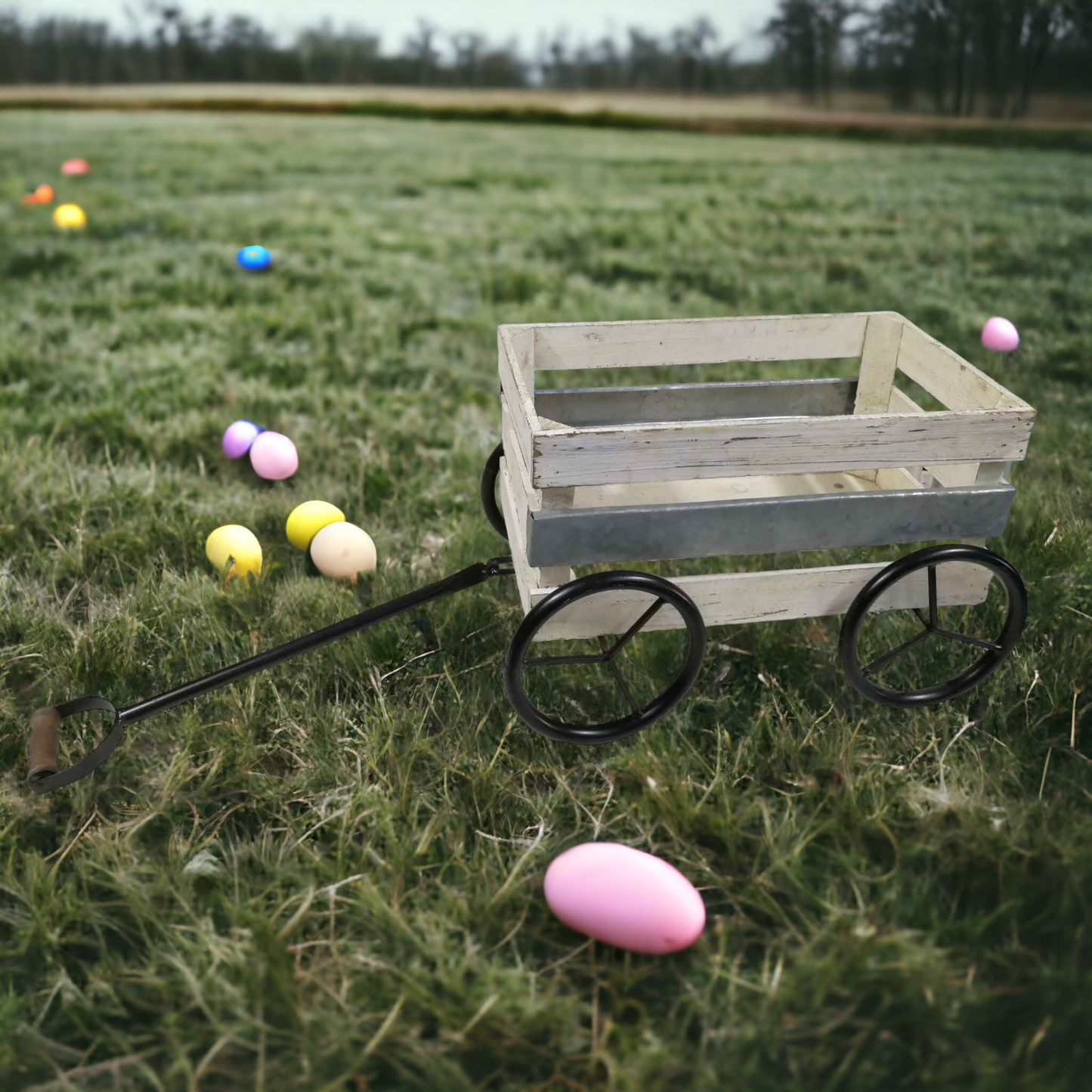 Wooden Cart Planter