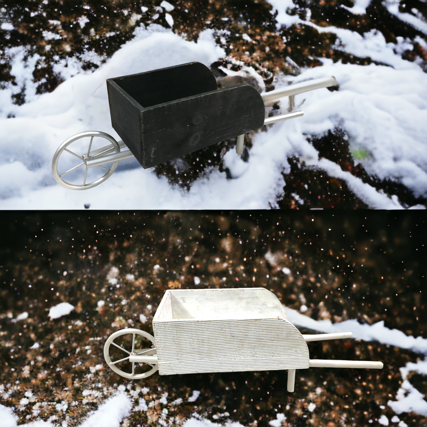 Solid Wood Cart Planter