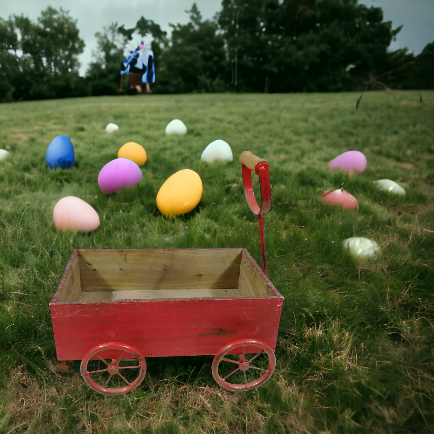 Wooden Garden Cart Planter