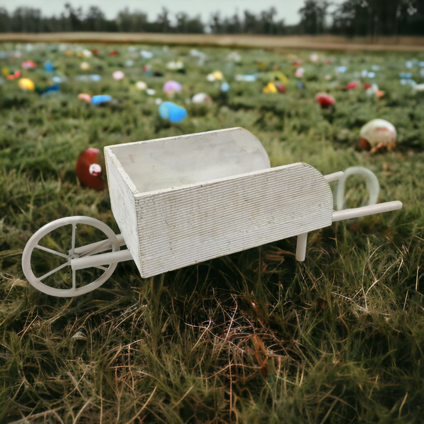 Solid Wood Cart Planter