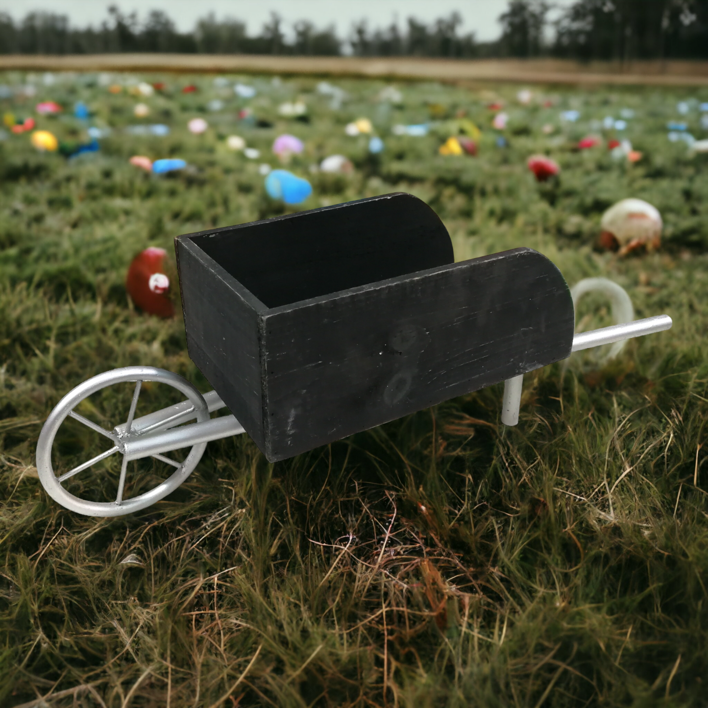 Solid Wood Cart Planter