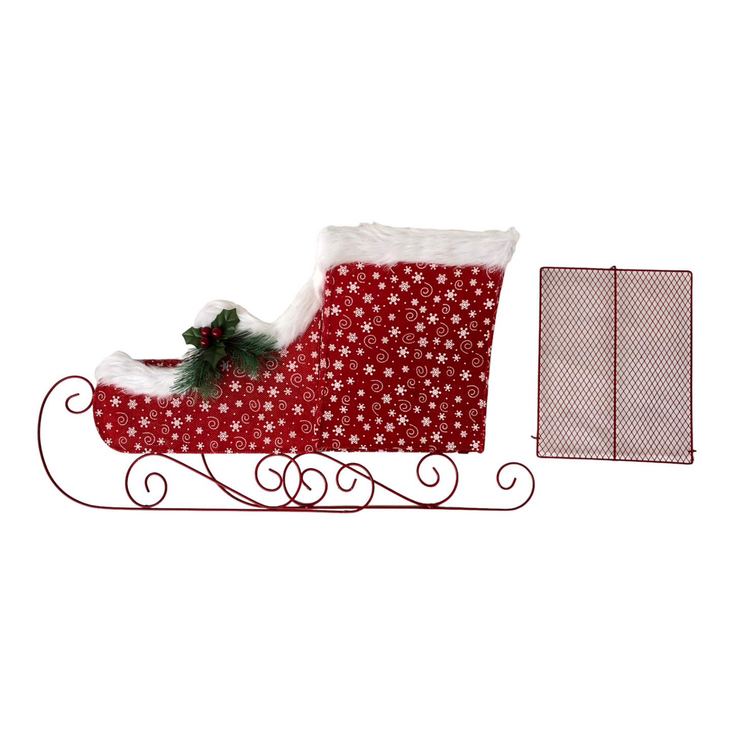 Foldable Christmas Decorative Sleigh Gift/Wine Basket