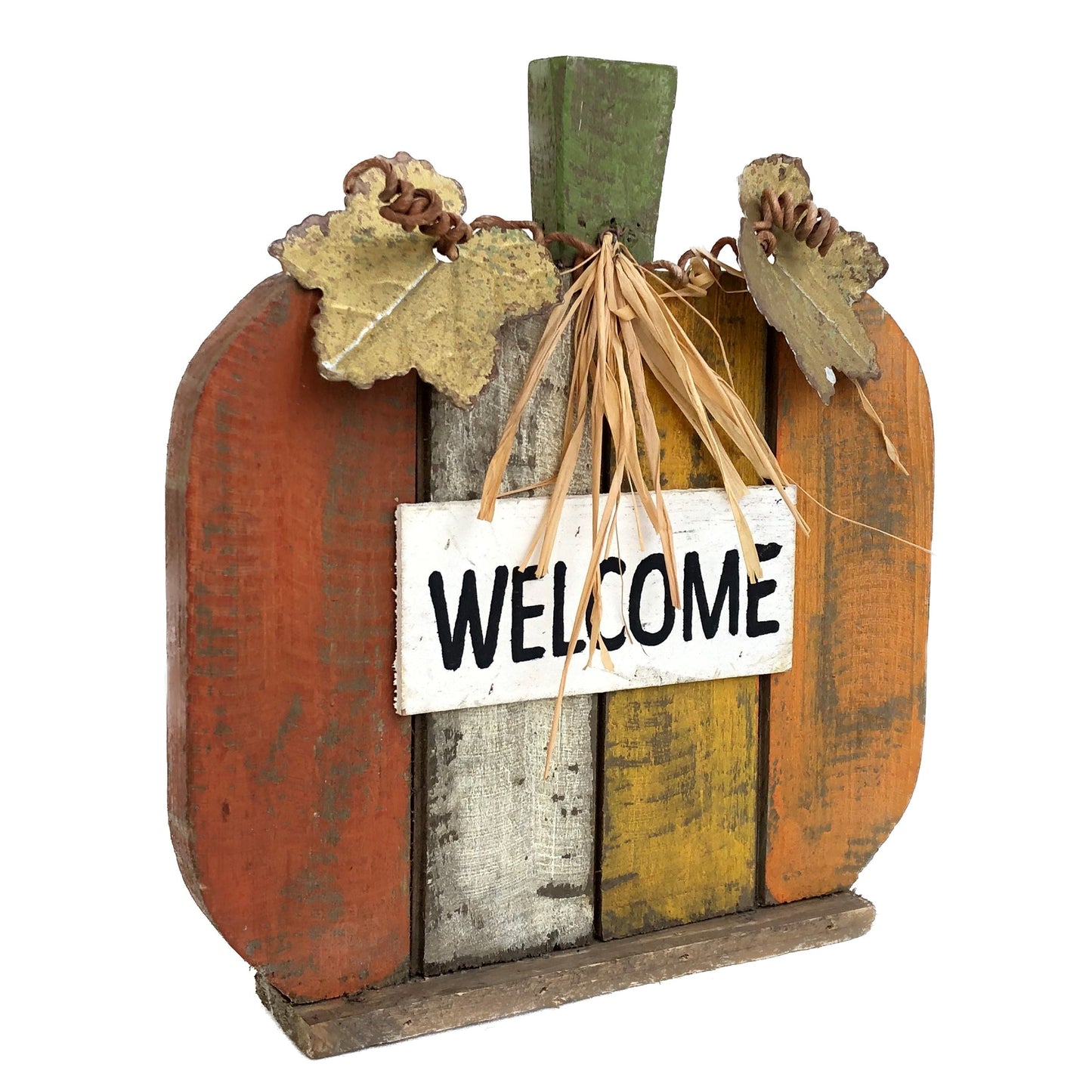 Rustic Wood Pumpkin Welcome Sign