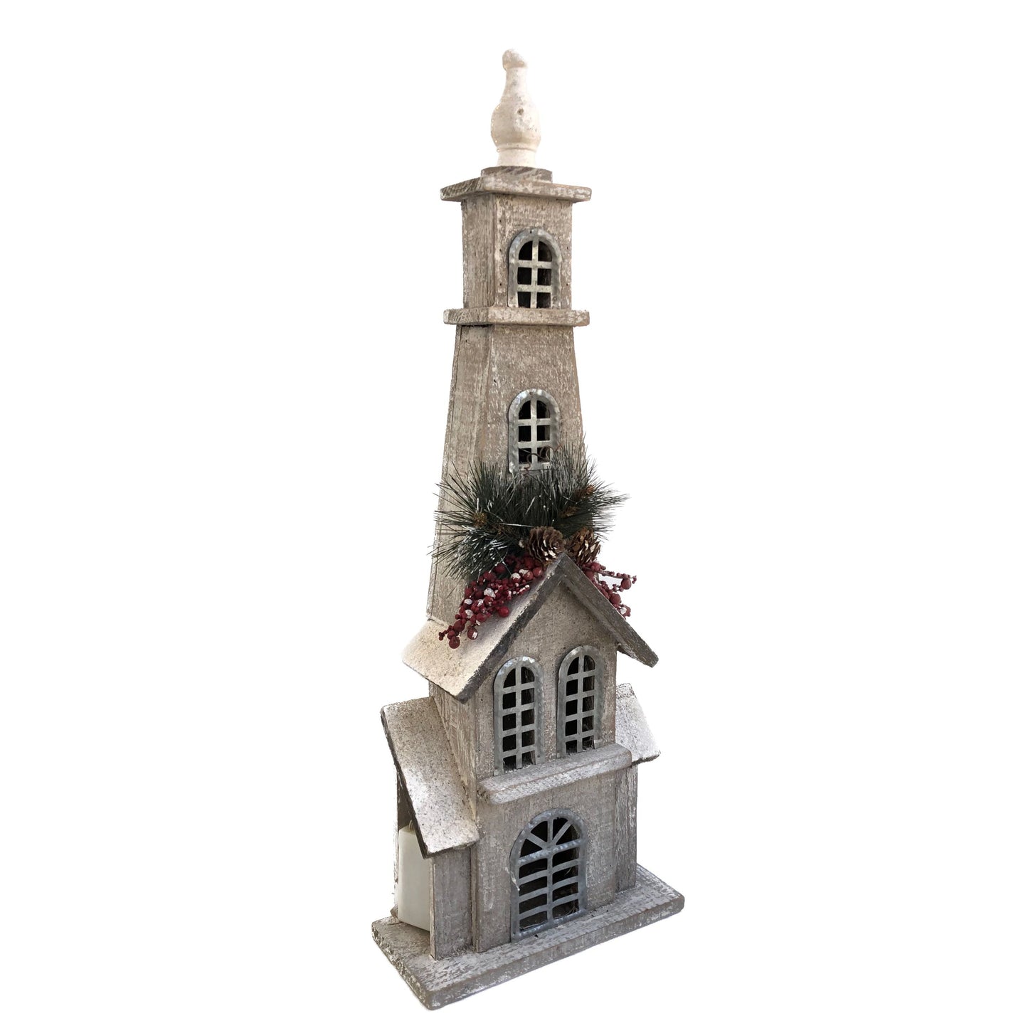 Wooden Church Christmas Decoration- Classic