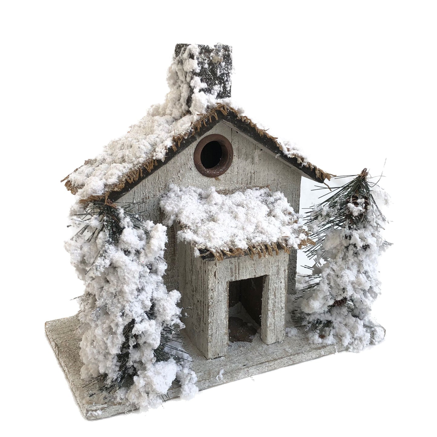 Vintage Snowy Birdhouse