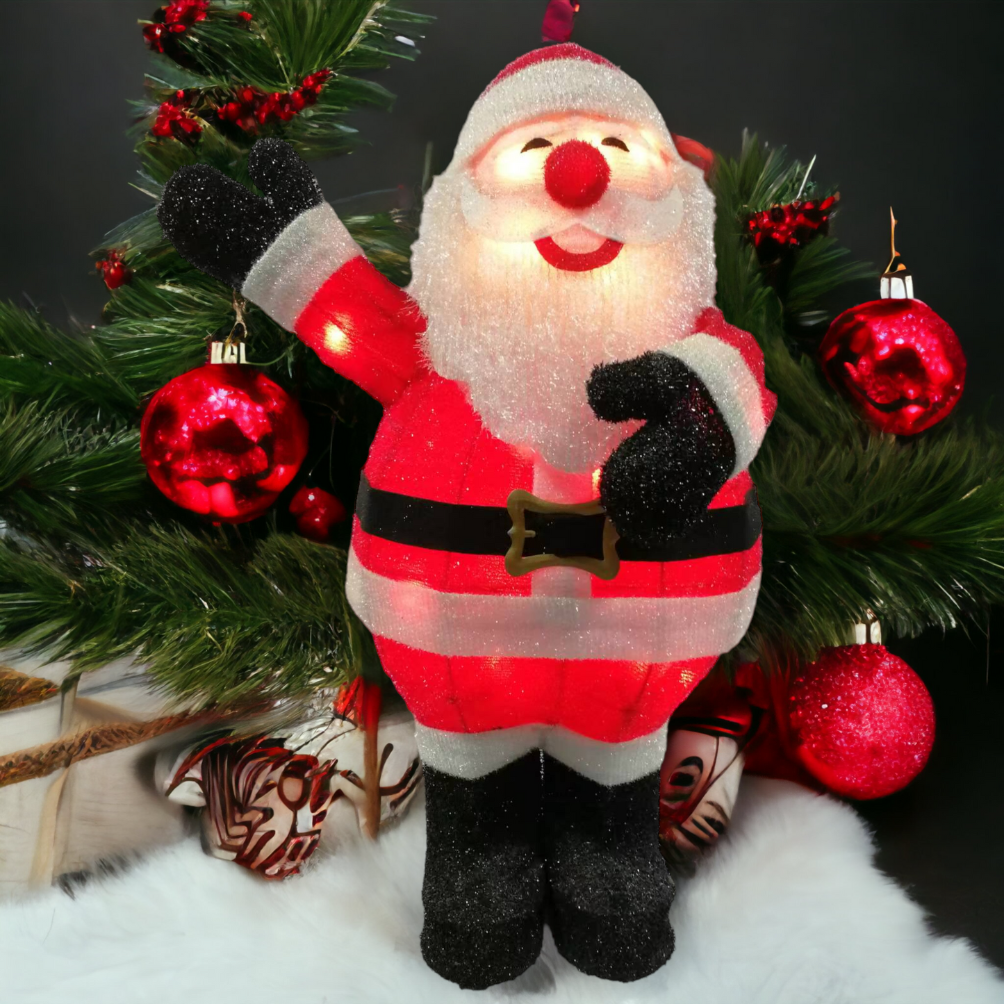 Lighted Standing Santa Outdoor