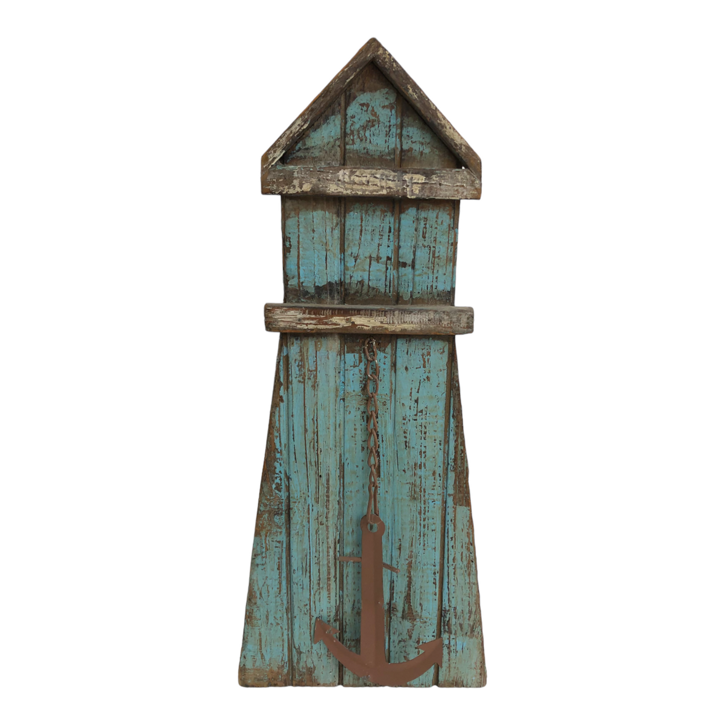 Vintage Blue Lighthouse with Anchor