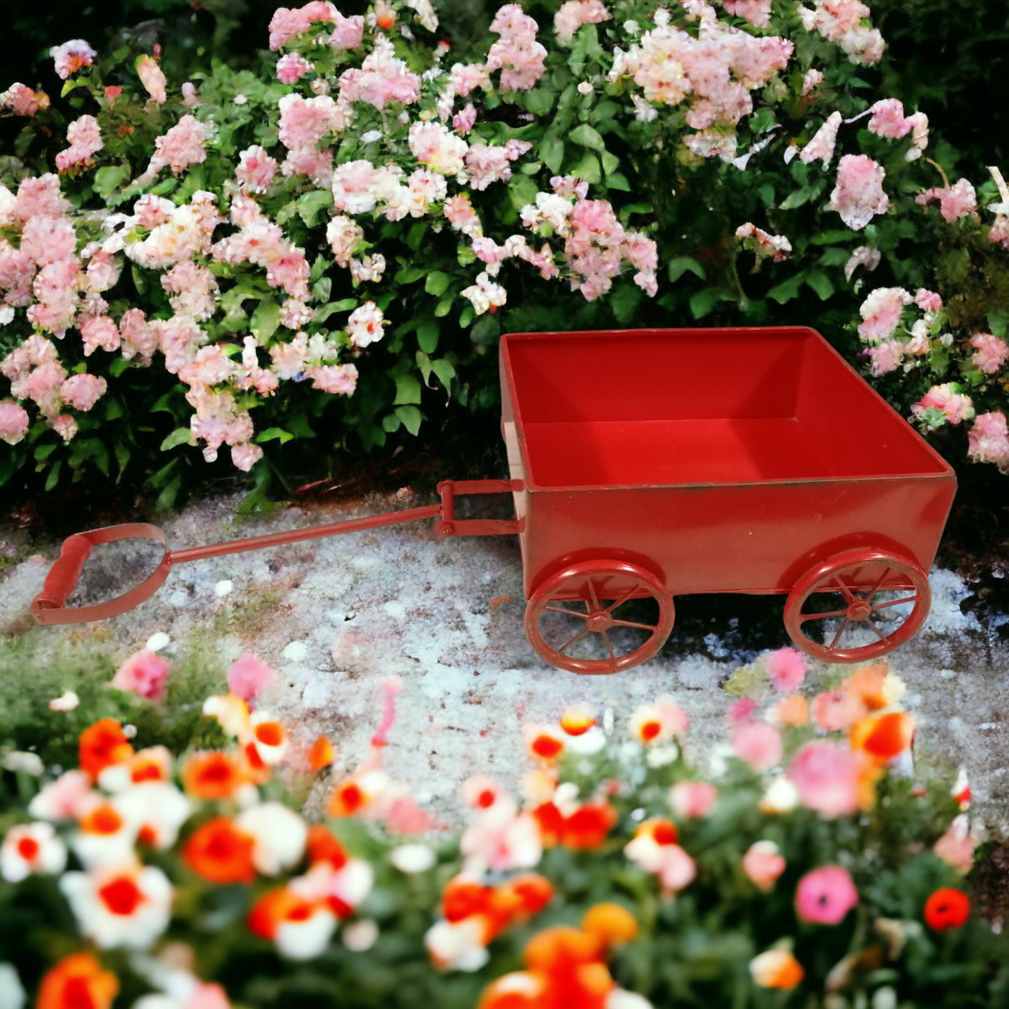 Metal Garden Cart Planter