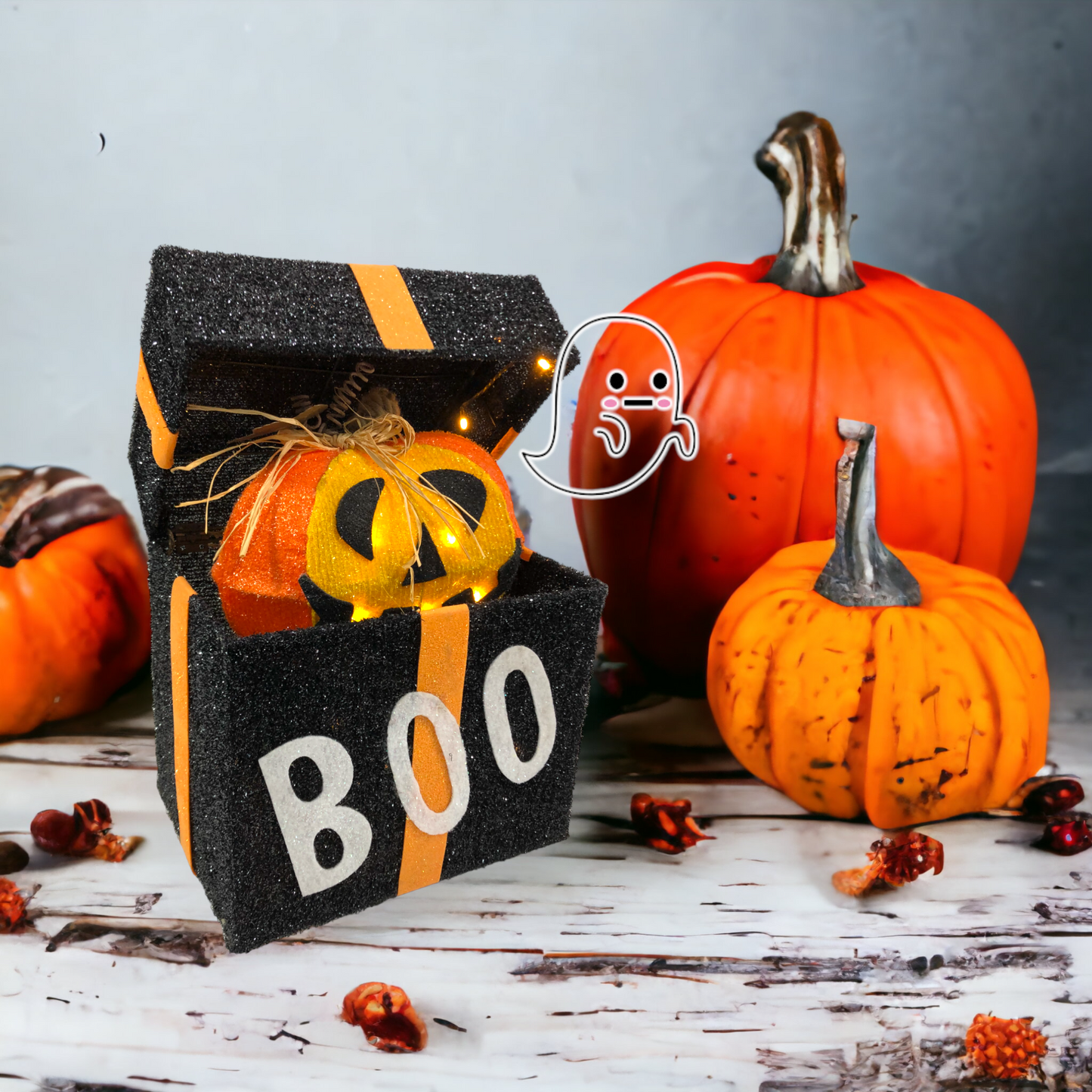 Halloween Pumpkin Moving-Lid Gift Box