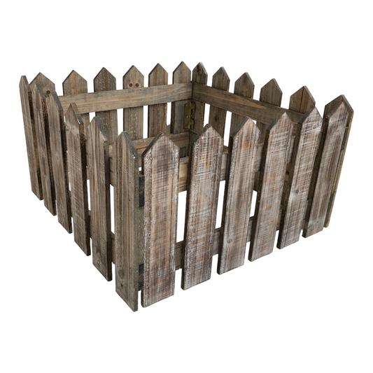 Washed Wooden Christmas Tree Edger Fence