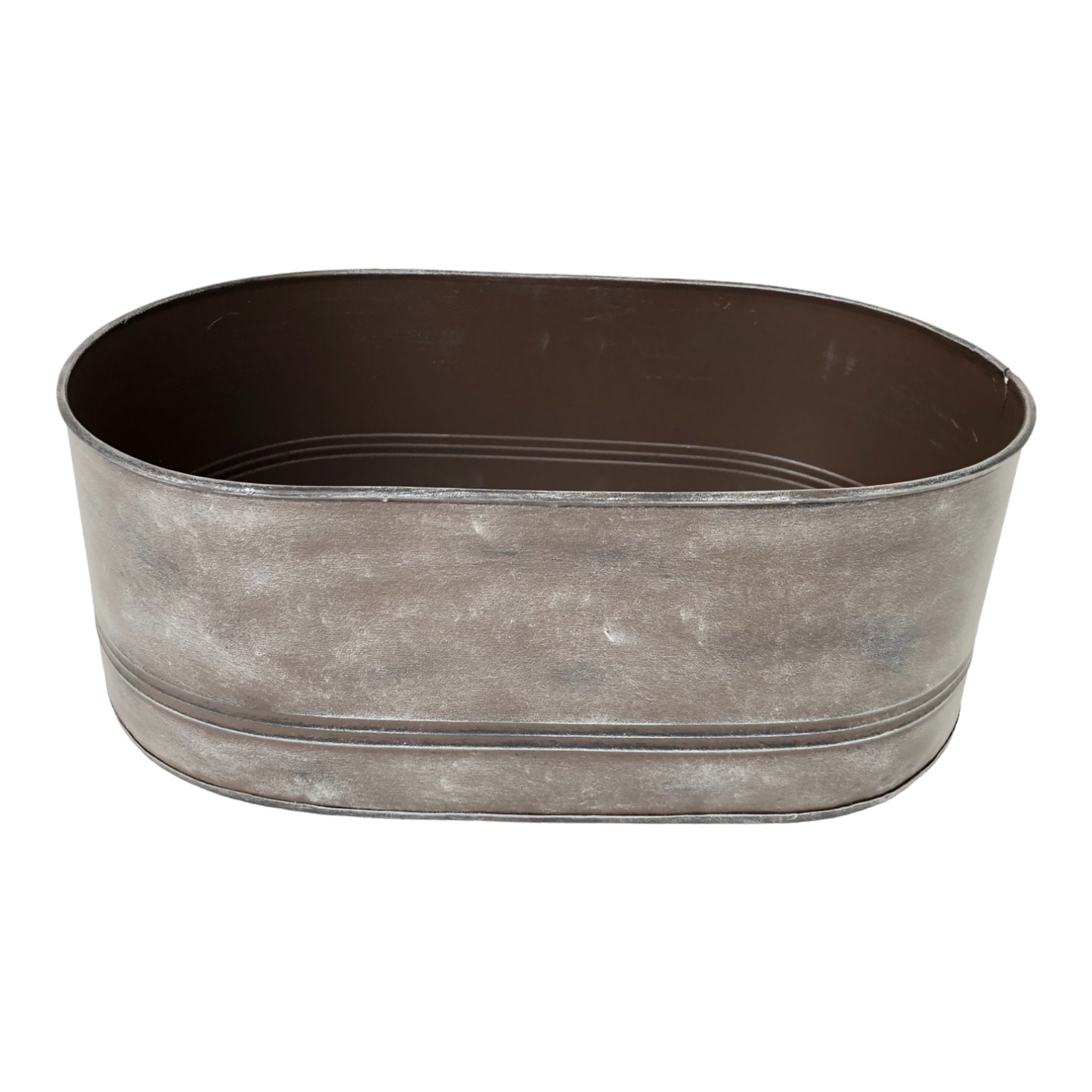 Rust-Resistant Oval Metal Bucket