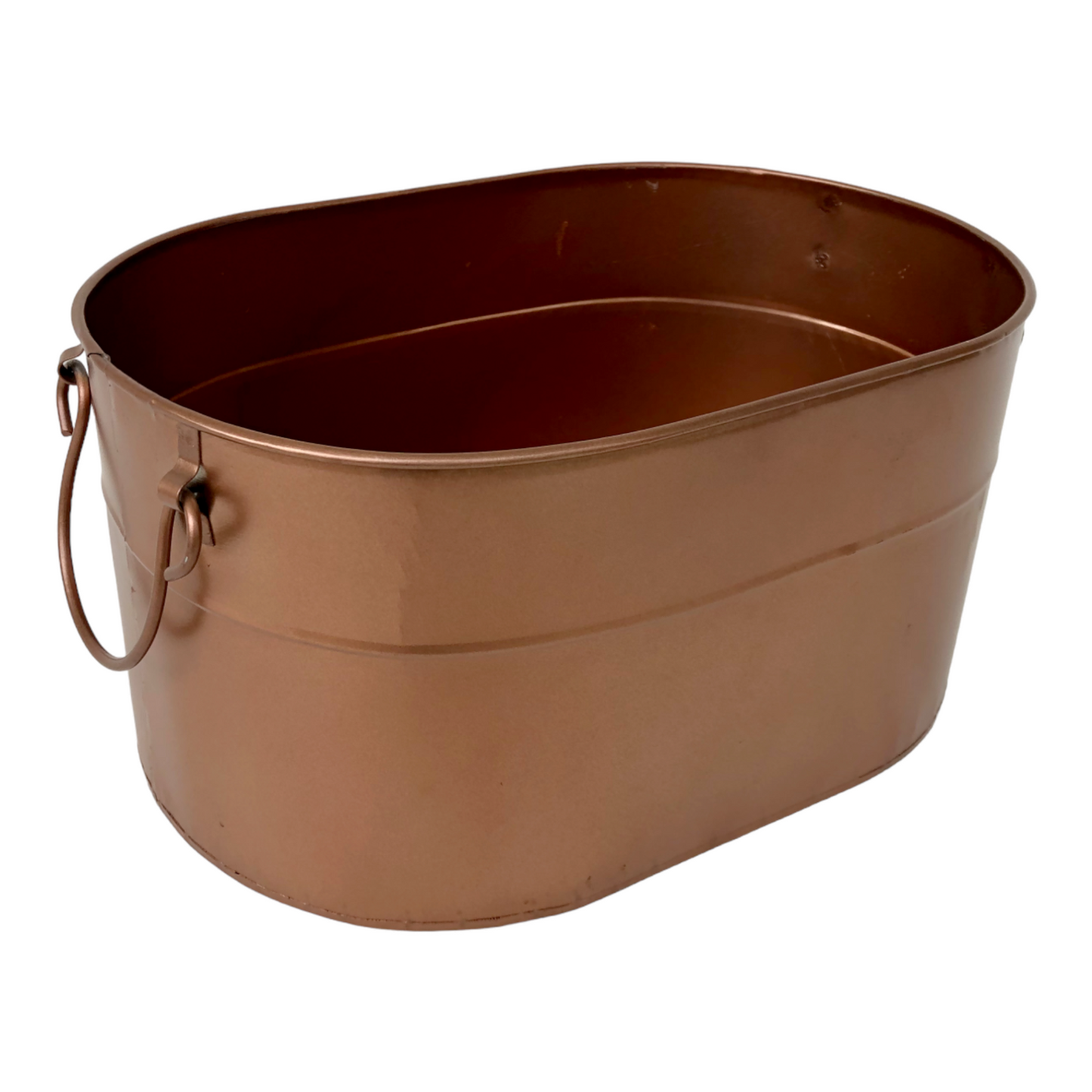 Rust-Resistant Rose gold  Metal Bucket with Handle