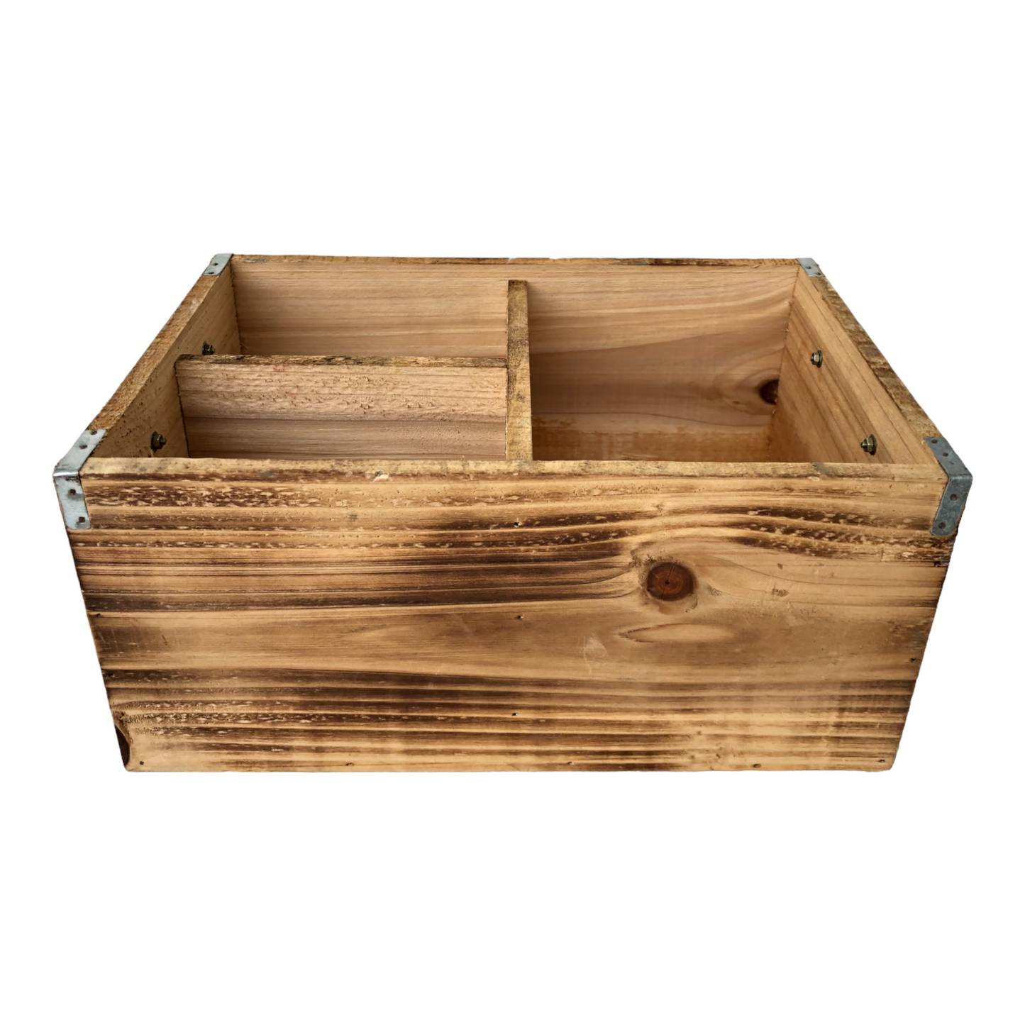 Solid Wooden Organizer Divided Gift Basket