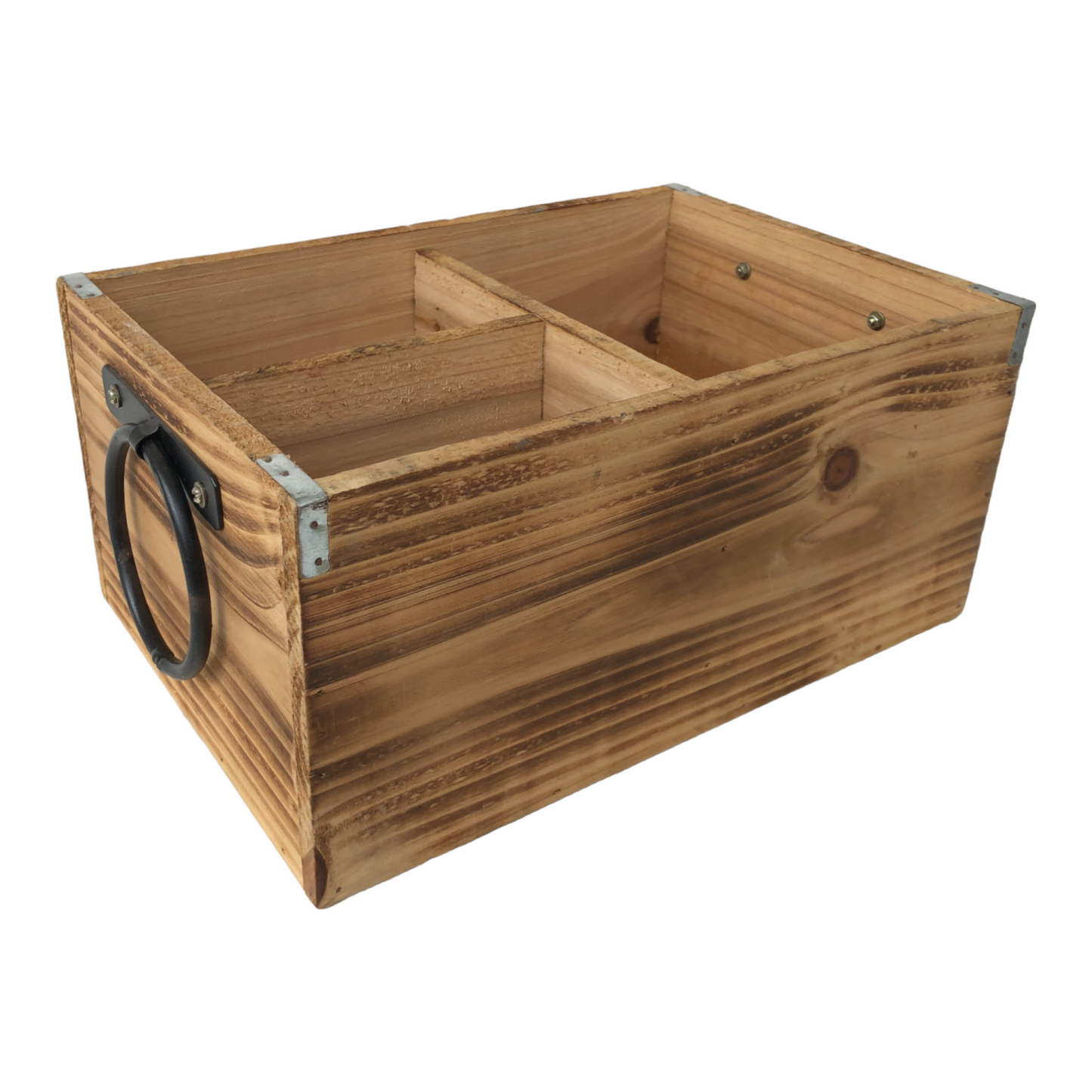 Solid Wooden Organizer Divided Gift Basket