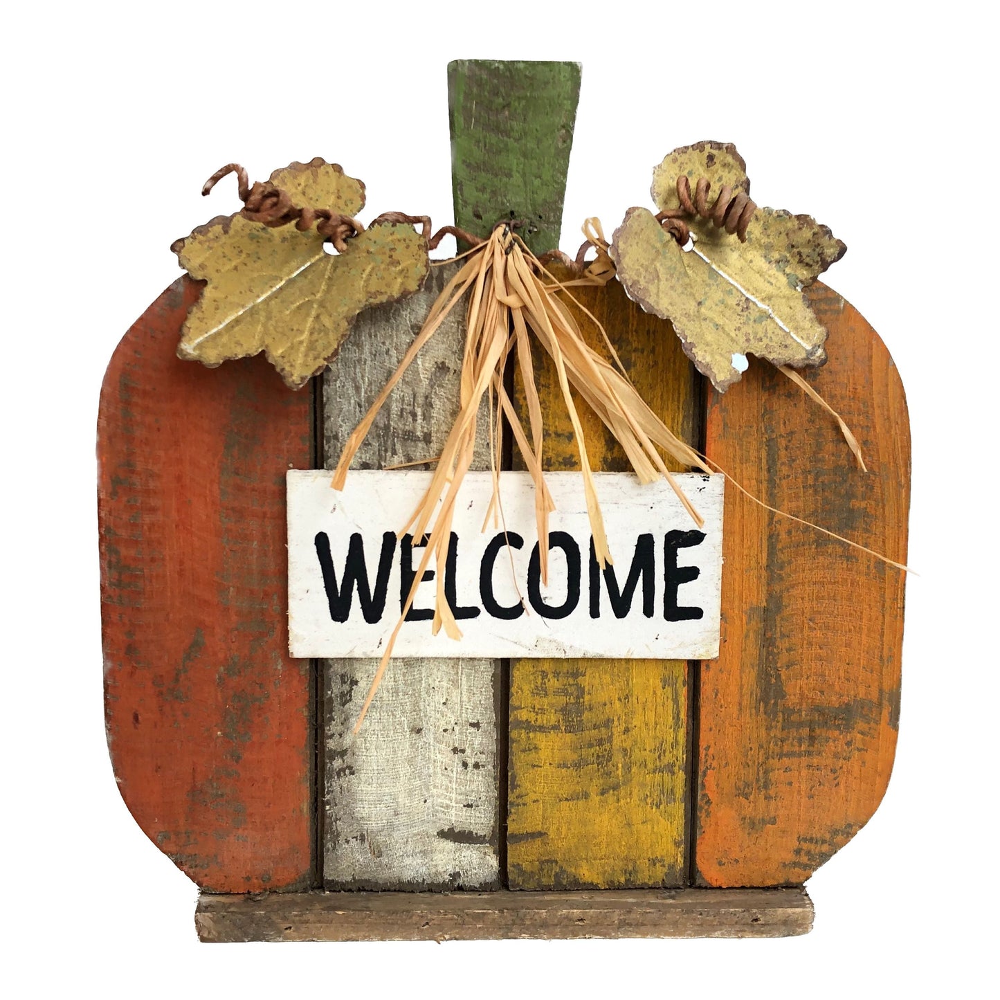 Rustic Wood Pumpkin Welcome Sign