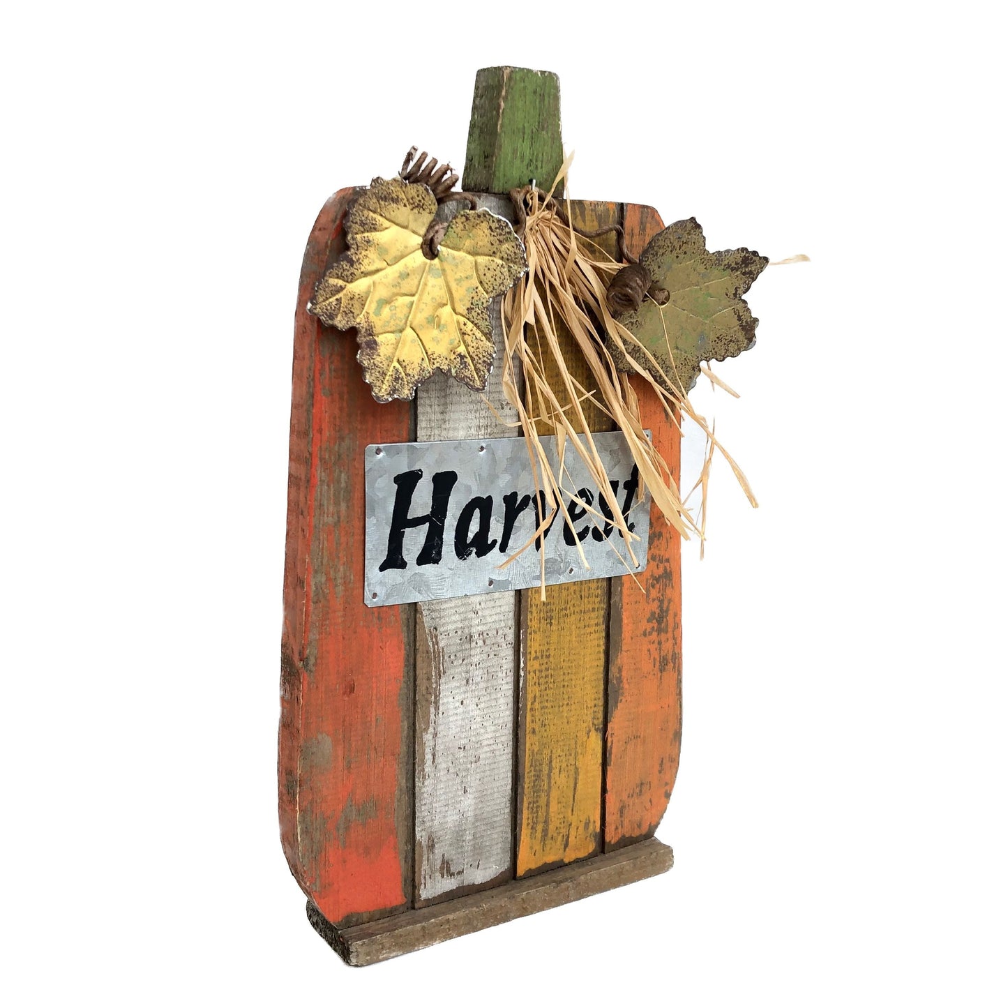 Rustic Wood/Metal Pumpkin Harvest Sign